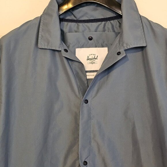 Herschel Supply Co. Voyage Coach Packable Jacket Windbreaker sz Large L Blue - Picture 7 of 12
